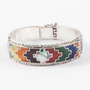 Silver Bracelet, quite Unique with chakana