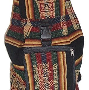 Backpack green peruvian inca