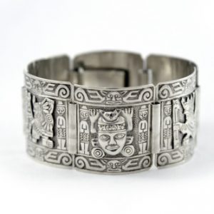 950 Silver Bracelet with Inca Design