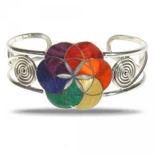 Silver Bracelet quite Unique with Flower of Life