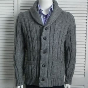 Mens sweater Elegant Knit Shawl Collar