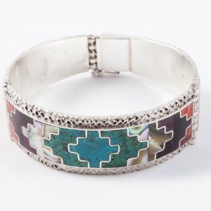 Chakana bracelet silver peruvian