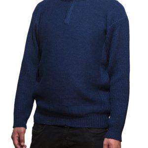 SWEATER WITH ZIP - 100% alpaca wool